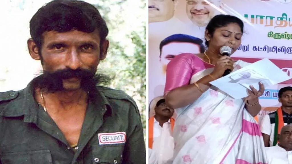 Veerappan's daughter joins BJP in Tamil Nadu