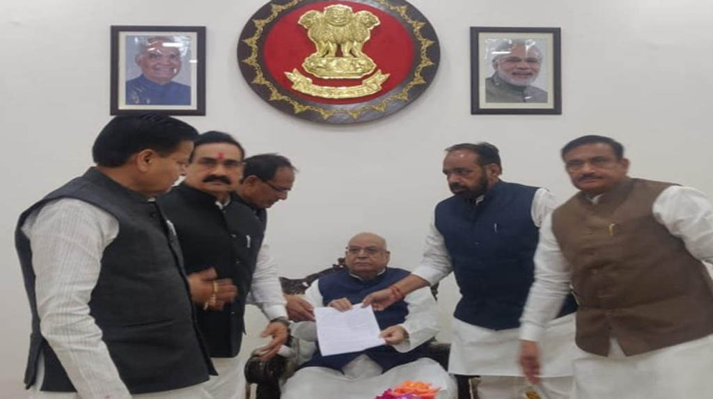 MP BJP team meets Governor, demands early floor test
