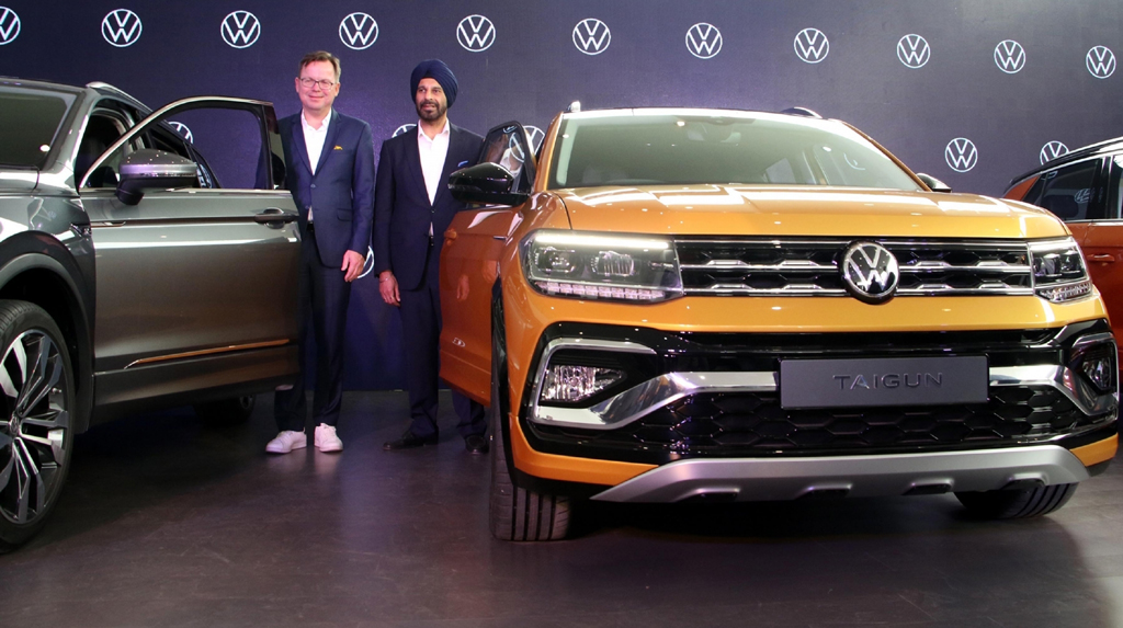 Amritsar: Volkswagen Passenger Cars India Director Steffen Knapp unveils Tiguan in Amritsar on Feb 28, 2020. (Photo: IANS)