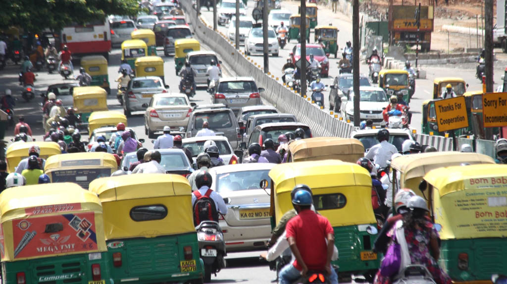 Bengaluru: Bengaluru's Sri Vatal Nagaraj Road witnesses masive traffic jam on the first day of the fifth phase of the nationwide lockdown imposed to mitigate the spread of coronavirus, on June 1, 2020. (Photo: IANS)