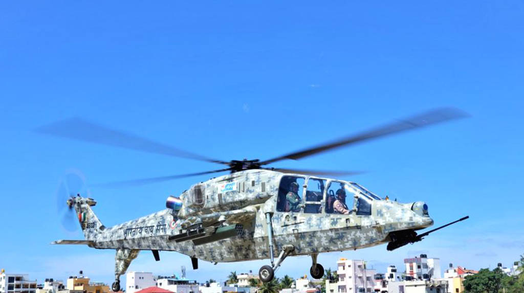 IAF chief Bhadauria flies Light Combat Helicopter over Bengaluru