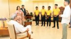 Students of World Skill Centre Meet CM, Leave for Singapore on Students Exchange Programme