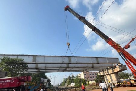 35 ton Steel Girders: ECoR Successfully launched in Bhubaneswar