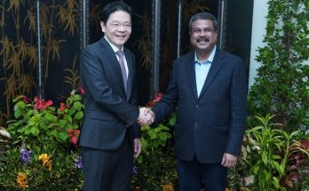 Minister Pradhan in Singapore