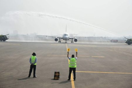 Navi Mumbai Airport Witnesses Its First Commercial Flight Landing