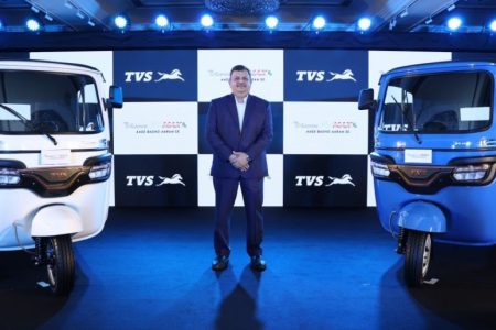 TVS Motor Company Launches First Bluetooth Connected Electric Three-Wheeler