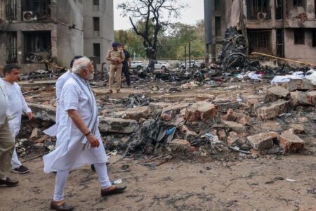 PM Visits Crash Site, Meets Officials and Teams Working Tirelessly