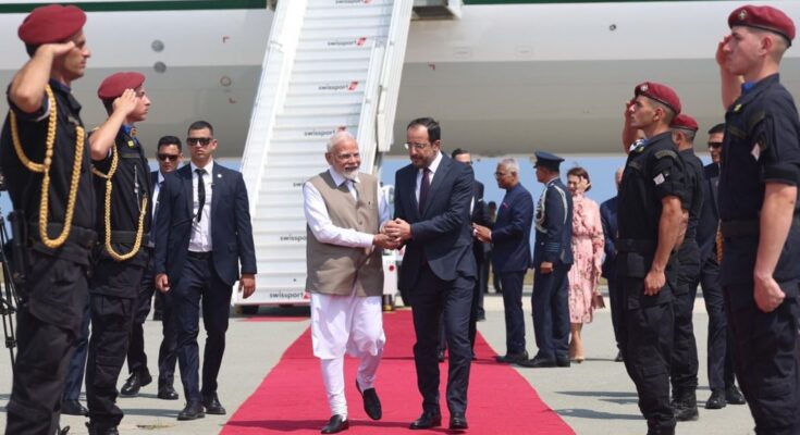 Modi Arrives In Cyprus