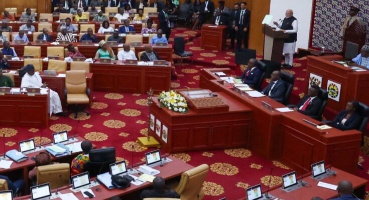 Modi Addresses Ghana Parliament