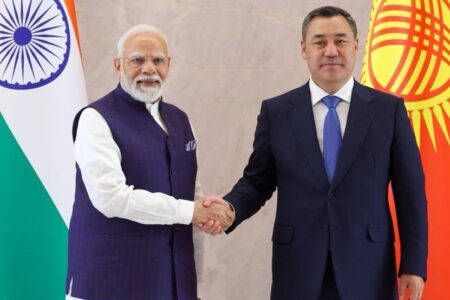PM Modi in Kyrgyz: Holds Bilateral Talk with President Zhaparov